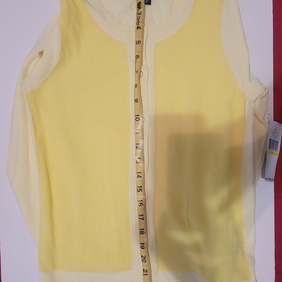 Tommy Hilfiger Butter Yellow Cardigan NWT Preppy Schoolgirl Cottagecore - Picture 8 of 9